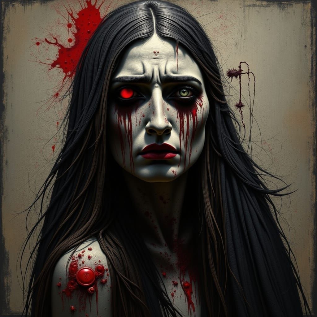 Tormented Figure in Despair, Inspired by Bacon, Munch and Sc...