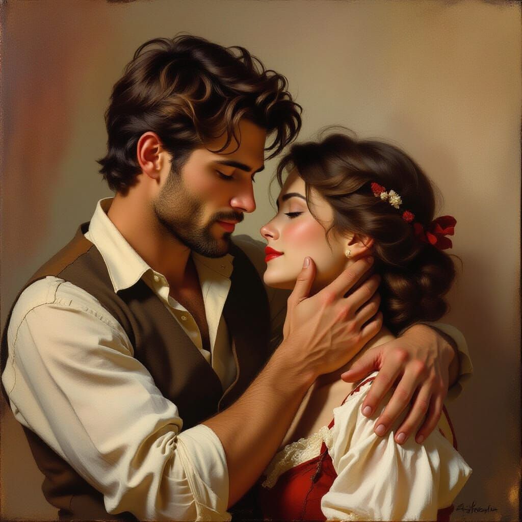 Intimate Touch: A Moment of Genuine Connection