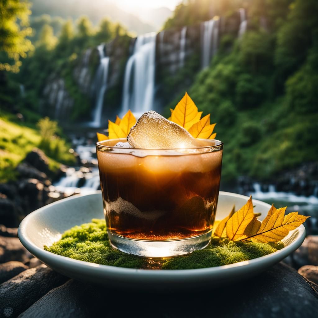 Cozy Mountain House with Waterfall Photography