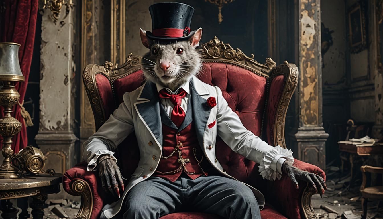 Elegant Wererat in Steampunk Castlevania