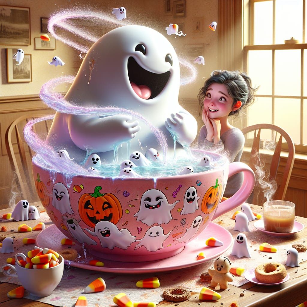 Jovial Ghost's Whimsical Tea Party