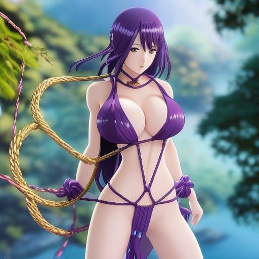 Bound Lamia in Anime Key Visual Style