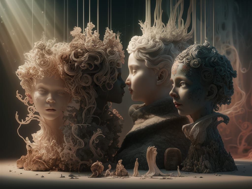 Intertwined Stories Captured in Ethereal Light