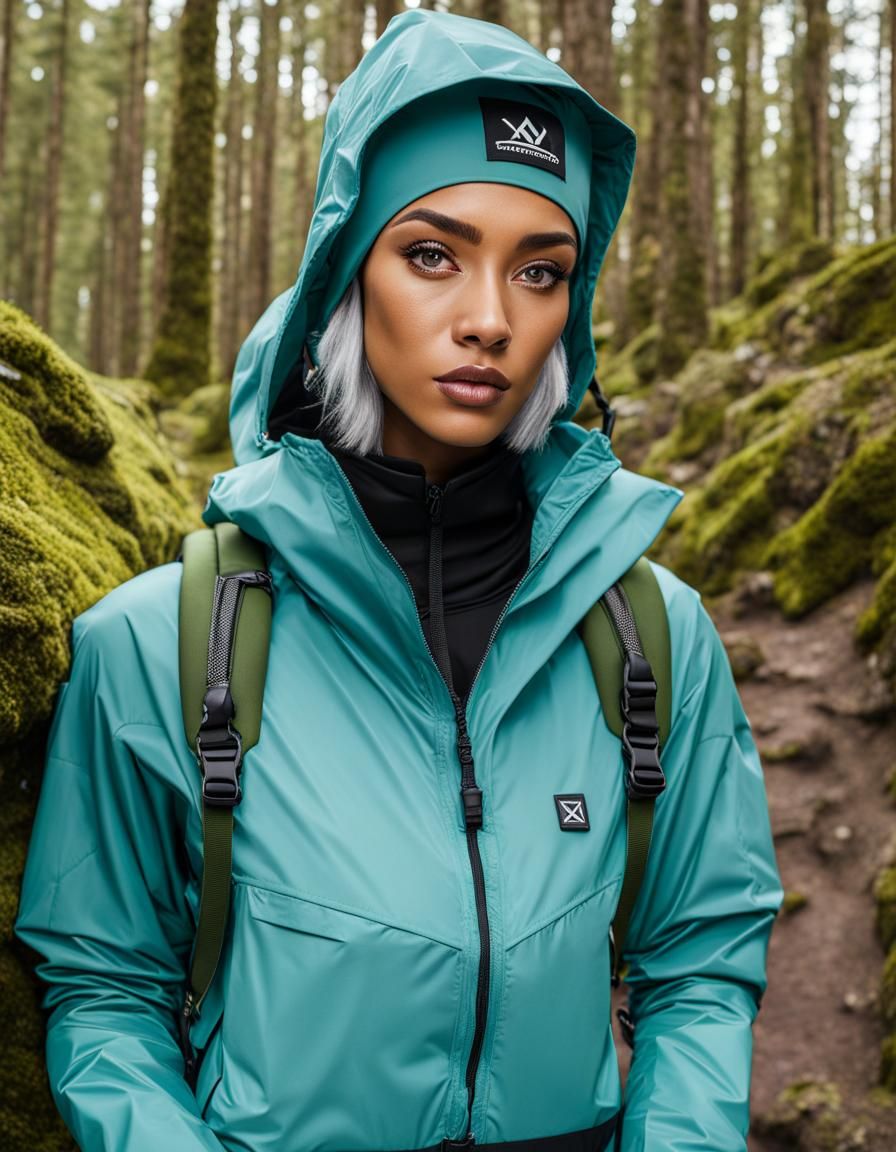 Non-Binary Model in Gorecore Gorpcore Style