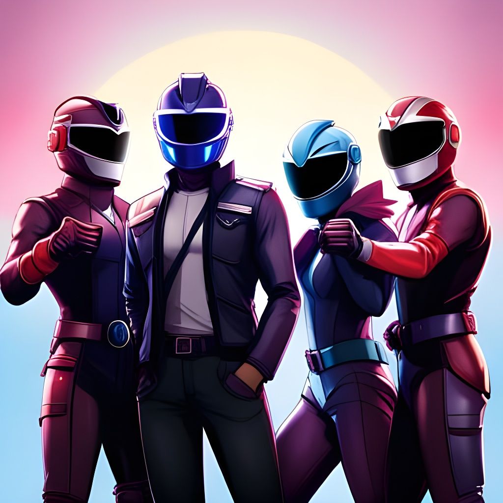 Power Rangers Attend Daft Punk Concert