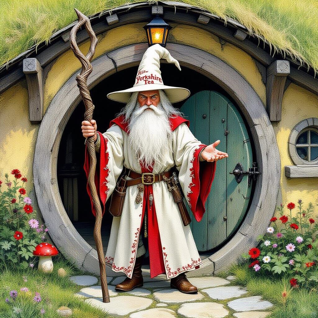 Gandalf Kicks Legolas Out Of Shire Hobbit Hole