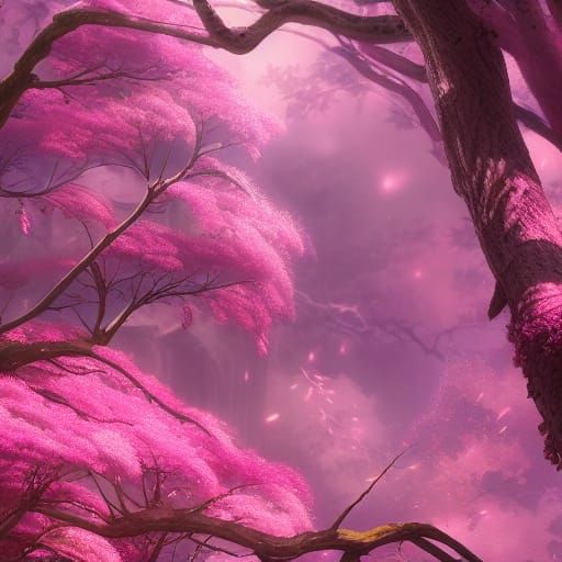 Sakura Tree Owl in Detailed Matte Painting