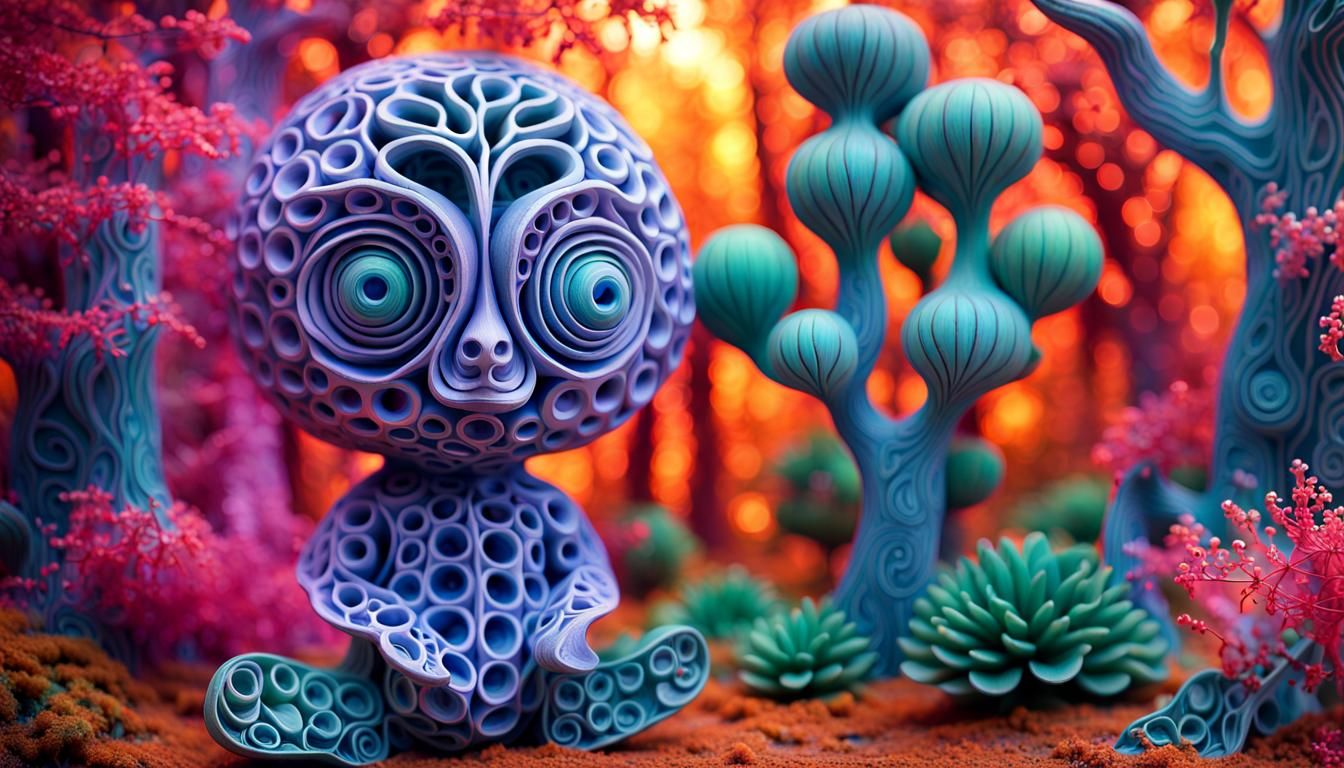 Kirigami Kodama in Deepdream Wildlife Photography