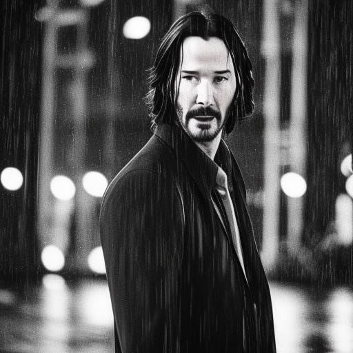 Young Man in Rain, Professional Photography