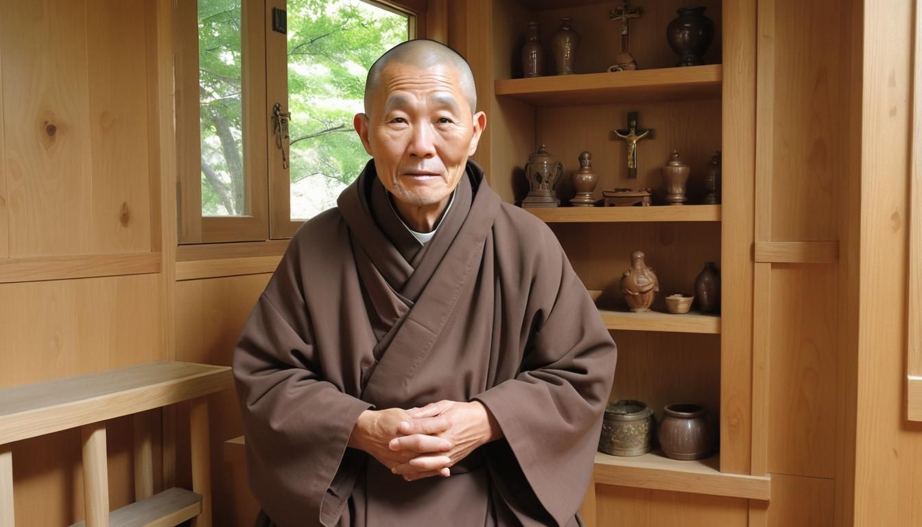Korean Monk in Beechwood Chapel