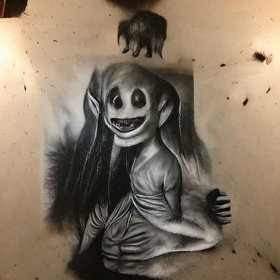 Cursed Charcoal Drawing: A Haunting Vision