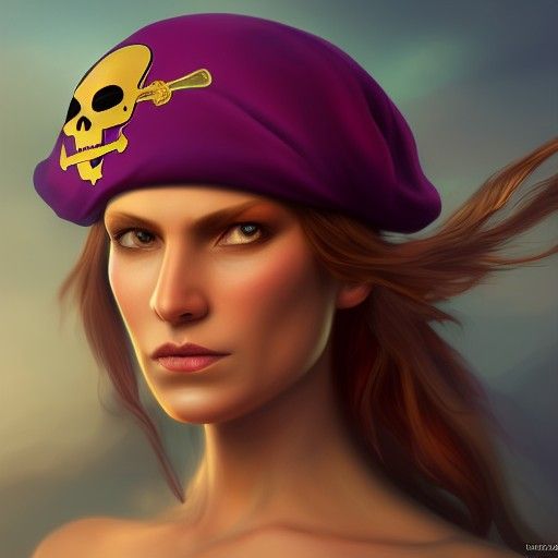 Pirate Pistoleer Portrait in Fantasy Art Style