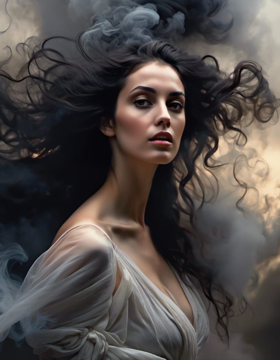 Smokey Goddess with Intense Expression