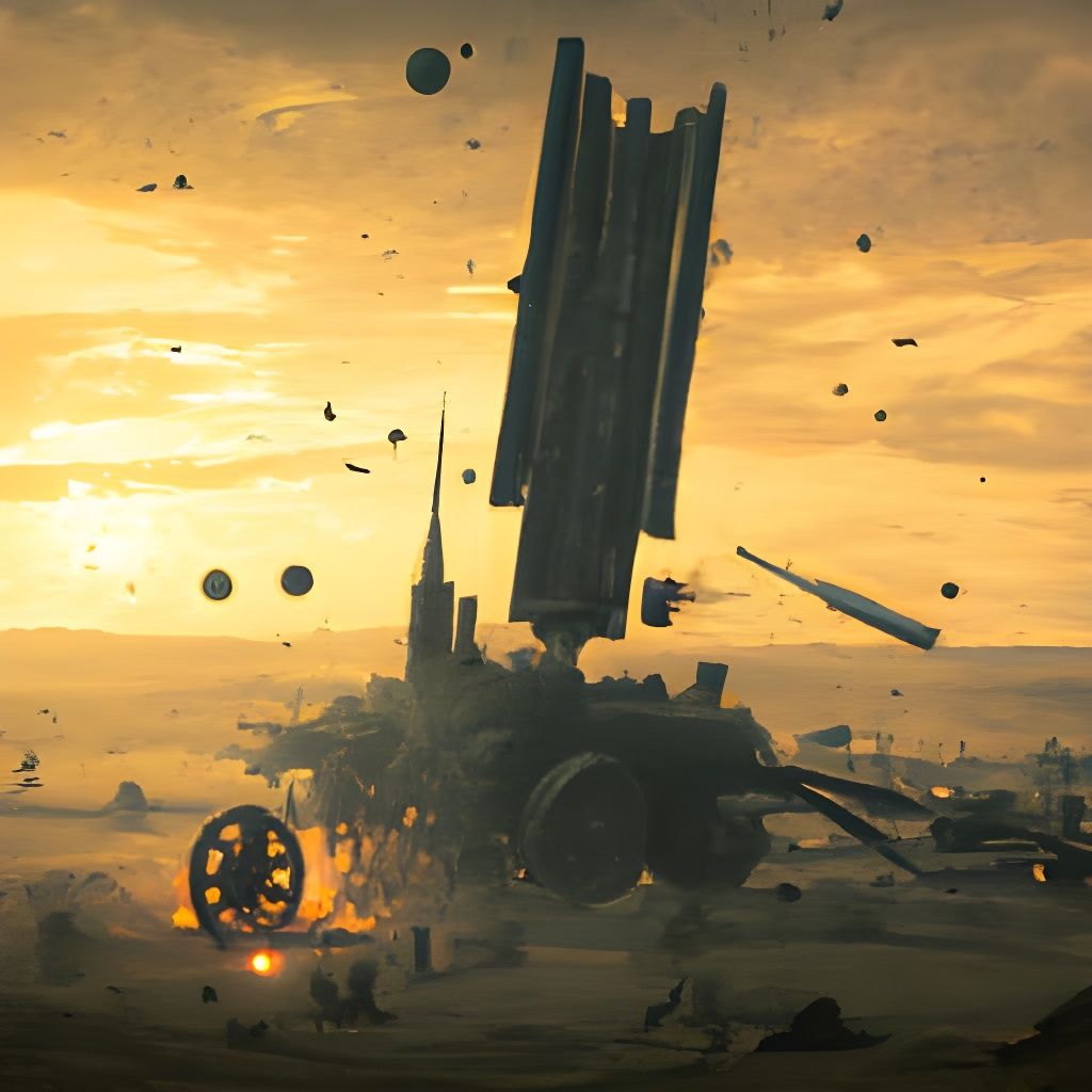 Dramatic Machine Gun Digital Matte Painting