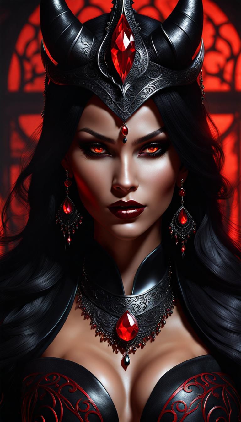 Beautiful Demoness Tempts Mortals with Power