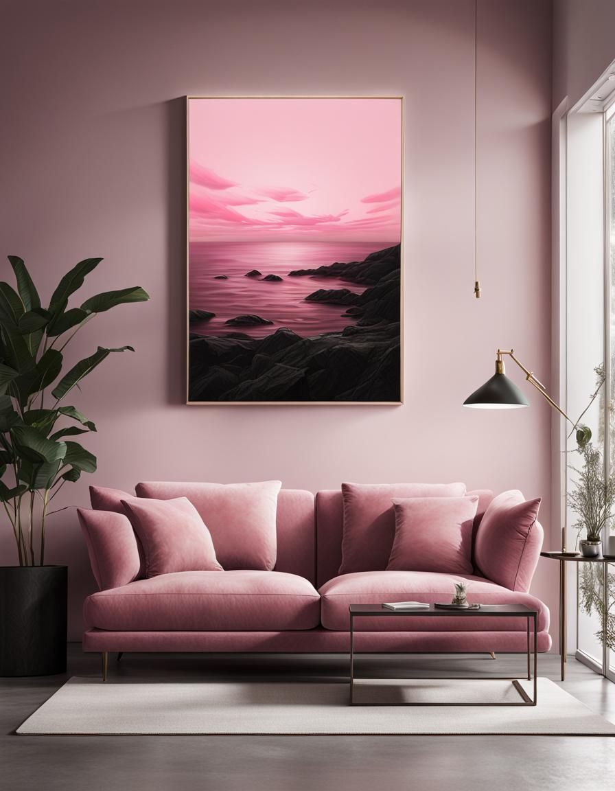 Hyperrealistic Pink Sky Masterpiece with Intricate Details