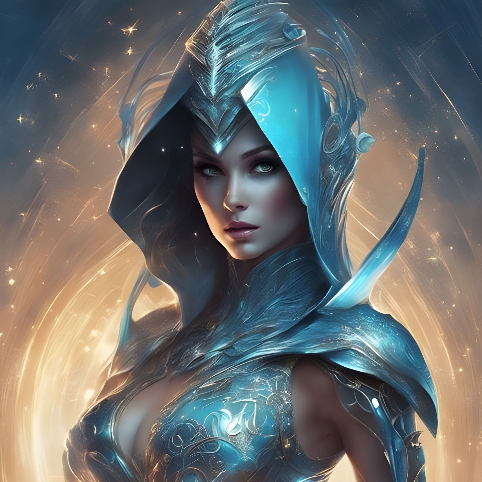 Beautiful Alien Footman with Azure Hood