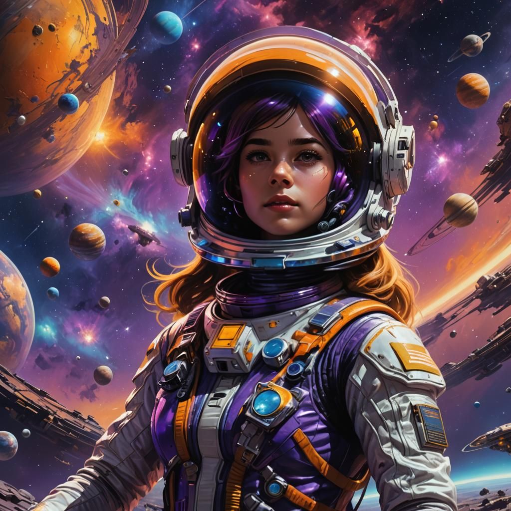 Princess Daisy as Astronaut in Space
