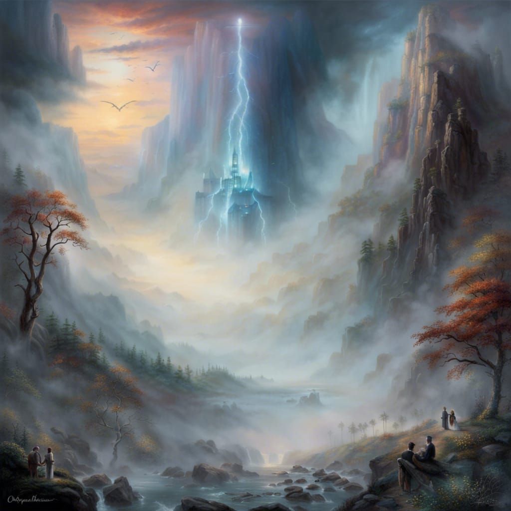 Oppenheimer Movie Poster in Ethereal Fantasy Style