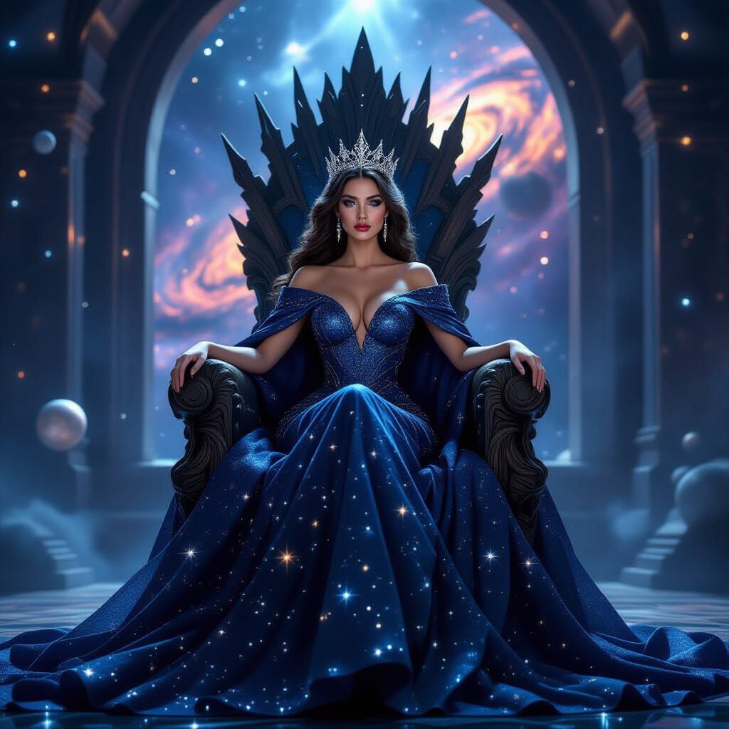 Cosmic Queen on Meteorite Throne