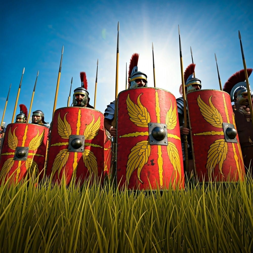 Roman Legionnaires Prepare for Battle in Hyperrealistic Form...