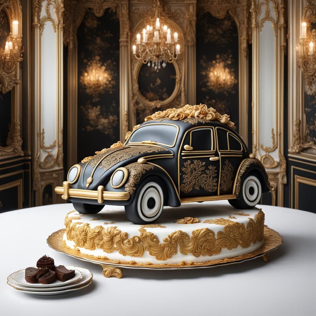 Opulent Beetle Cake in Baroque Paris Patisserie