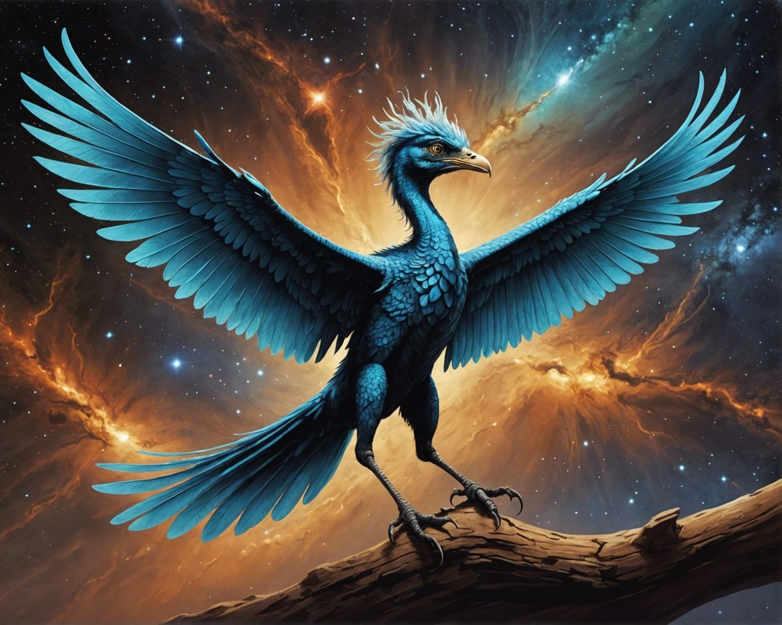 Galactic Archaeopteryx in Celestial Rendering