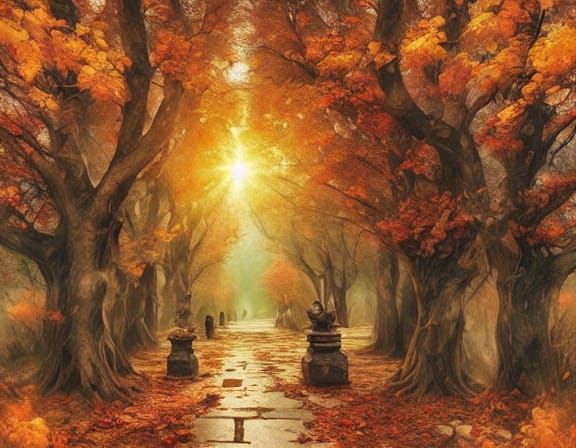 Cozy Autumn Couple in Park