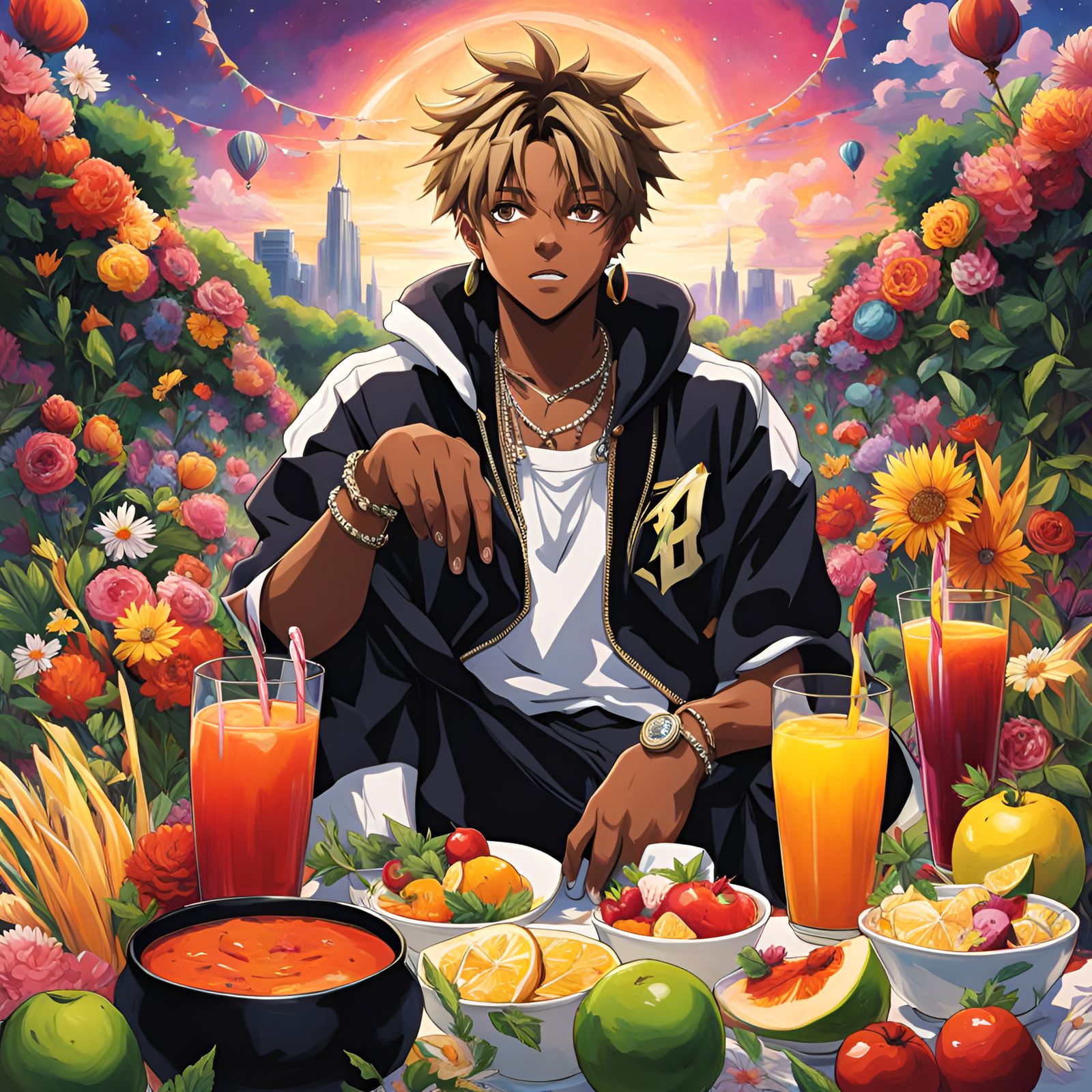 Anime Style Album Cover Portrait