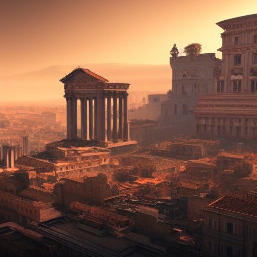 Futuristic Rome: Detailed Matte Painting in Unreal Engine