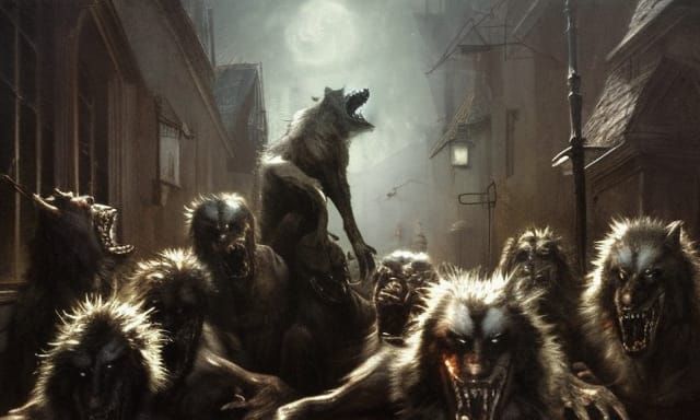 Werewolves Feasting: Photorealistic Horror in 4K