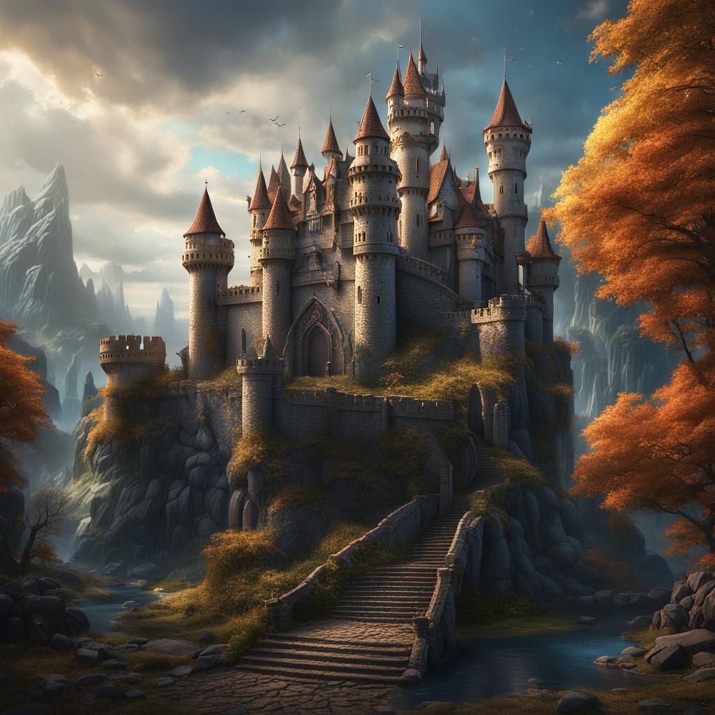 Fantastical Castle Concept Art in Deep Color