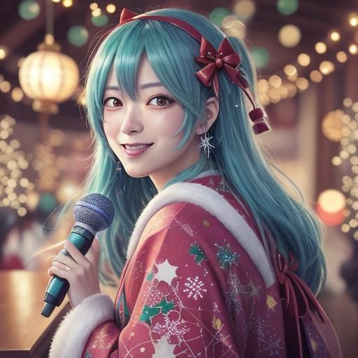 Festive Anime-Style Office Holiday Party