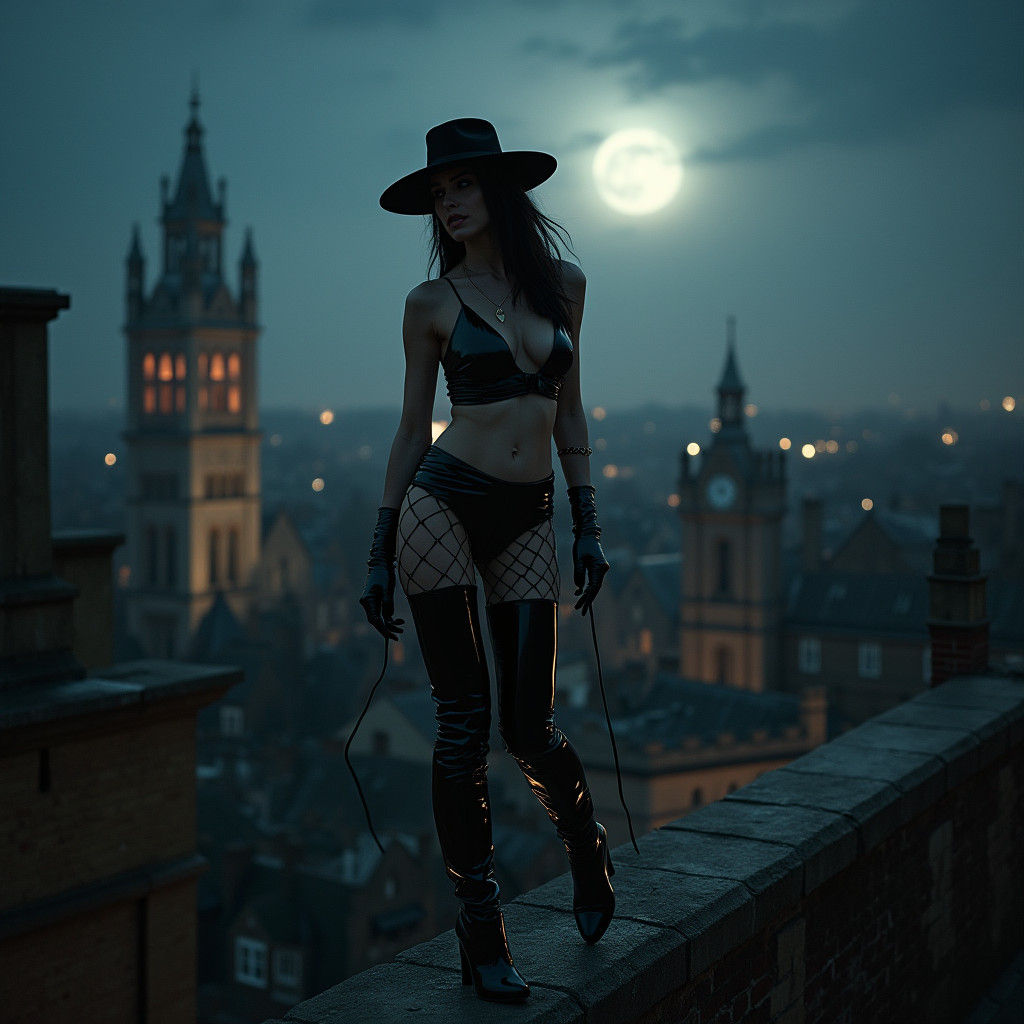 Burglar on York Roofs in Cinematic Style