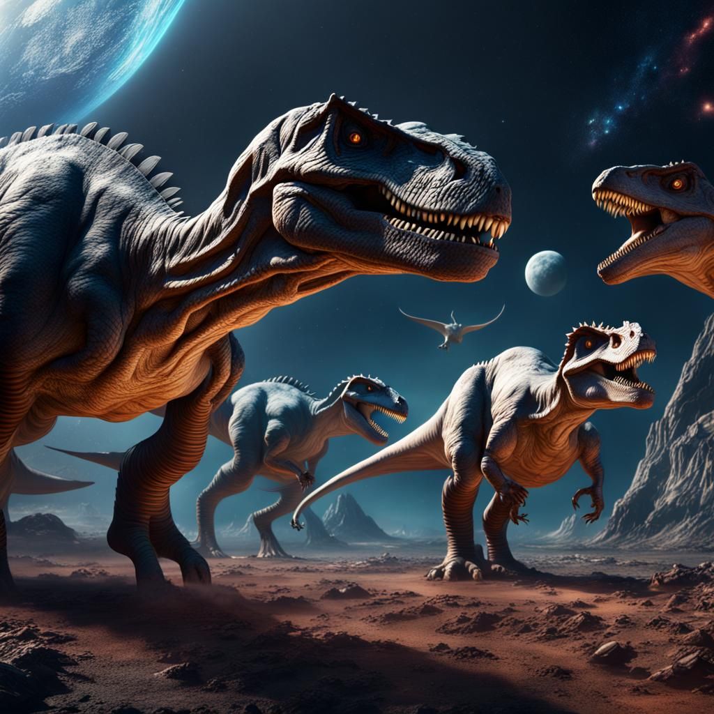 Dinosaurs in Space: Fantastical Concept Art