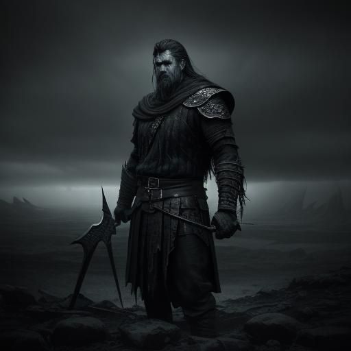 Gorr the God Butcher in Norse Mythology Style