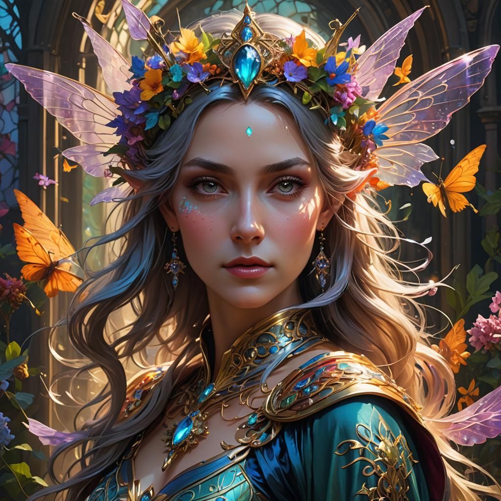 Queen Mab Portrait in Hyperdetailed Fantasy Art Style