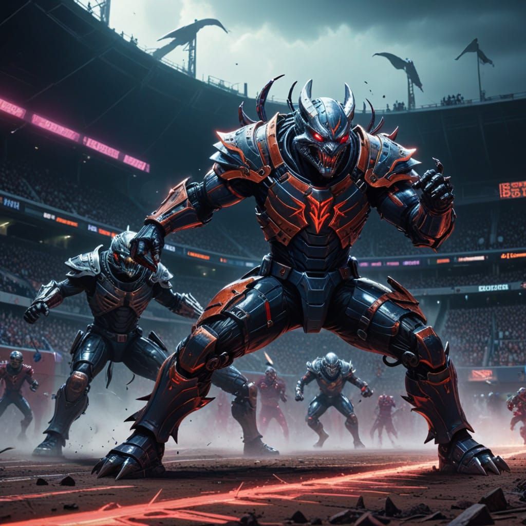 Gridiron Warriors in Cyberpunk Combat