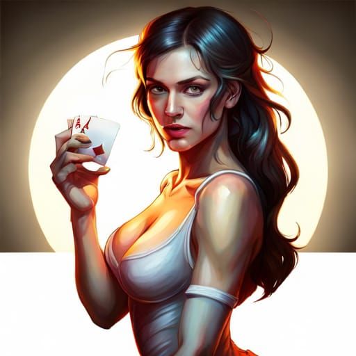 Poker Player Portrait in Hyperdetailed Style