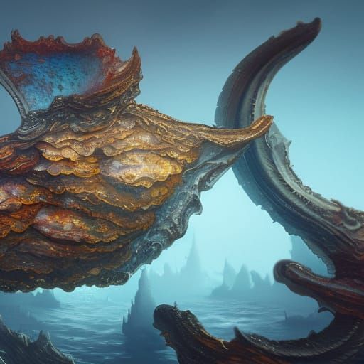 Fantastical Oyster: Detailed Matte Painting