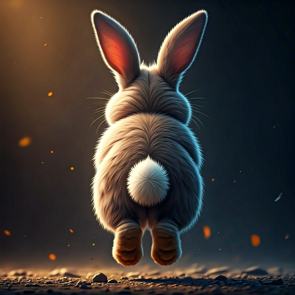 Playful Bunny Rabbit in Vivid Colors