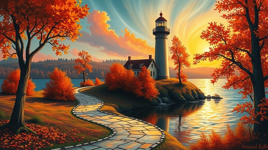 Autumn's Mystical Haven at Dusk