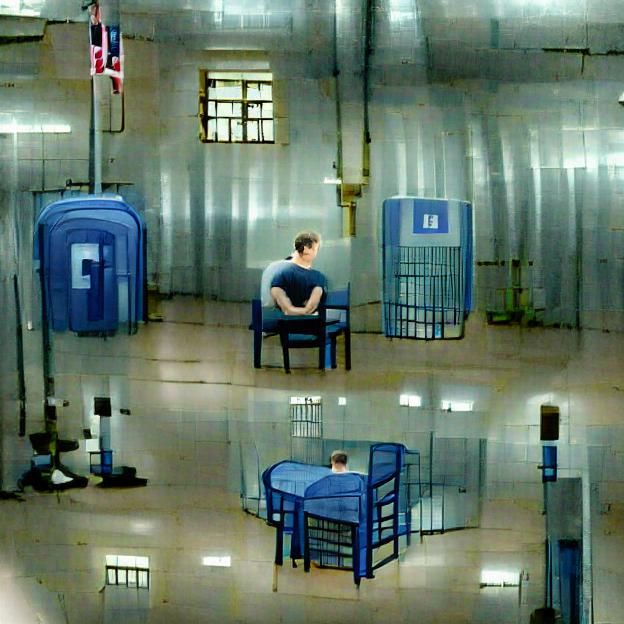 Solitary Figure: A Sad Scene in Prison