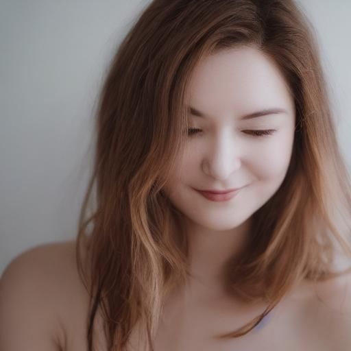 Dreamy Watercolor Portrait of a Beautiful Woman