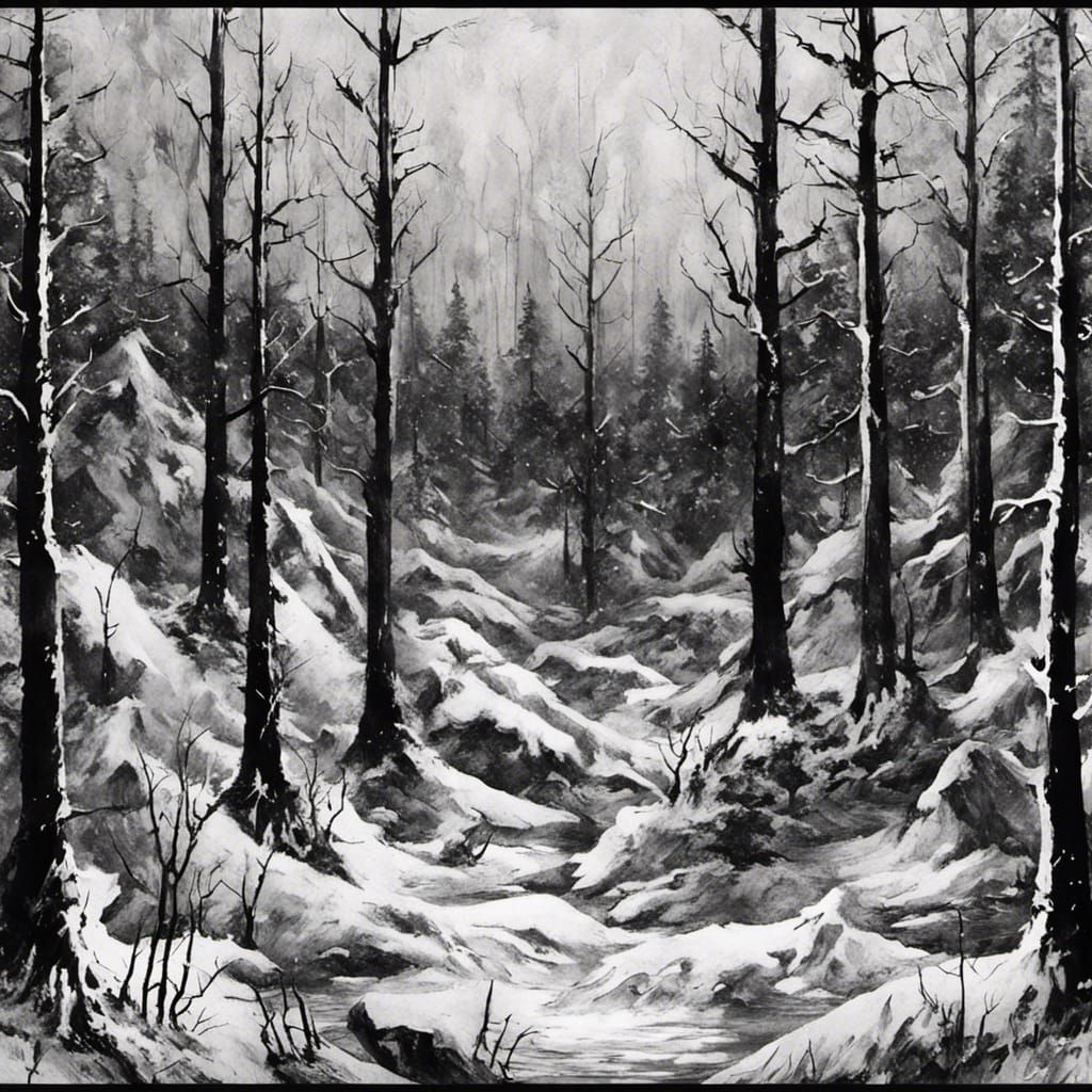 Desolate Winter Forest: Black Metal Cover Art