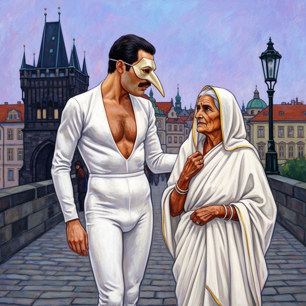 Freddy Mercury Serenade in Art Nouveau Style