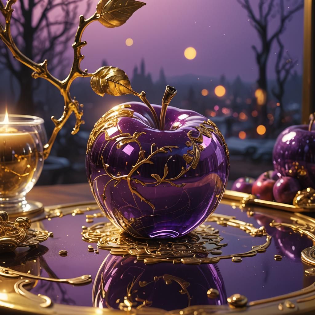 Glass Apple and Golden Hand: Fantasy Concept Art