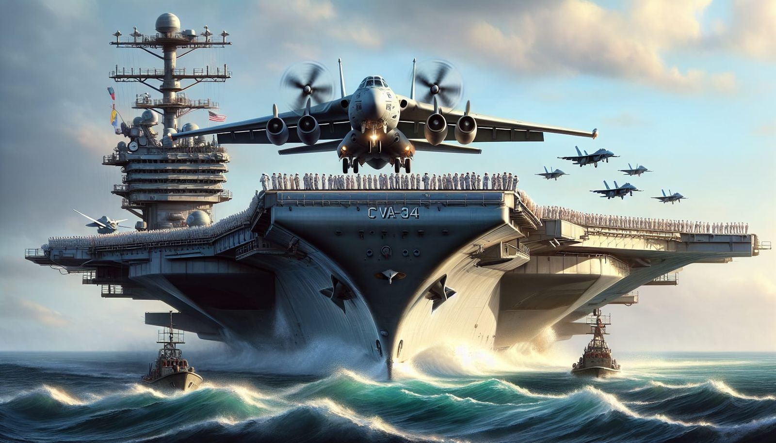 Aircraft Landing on Carrier CVA-34