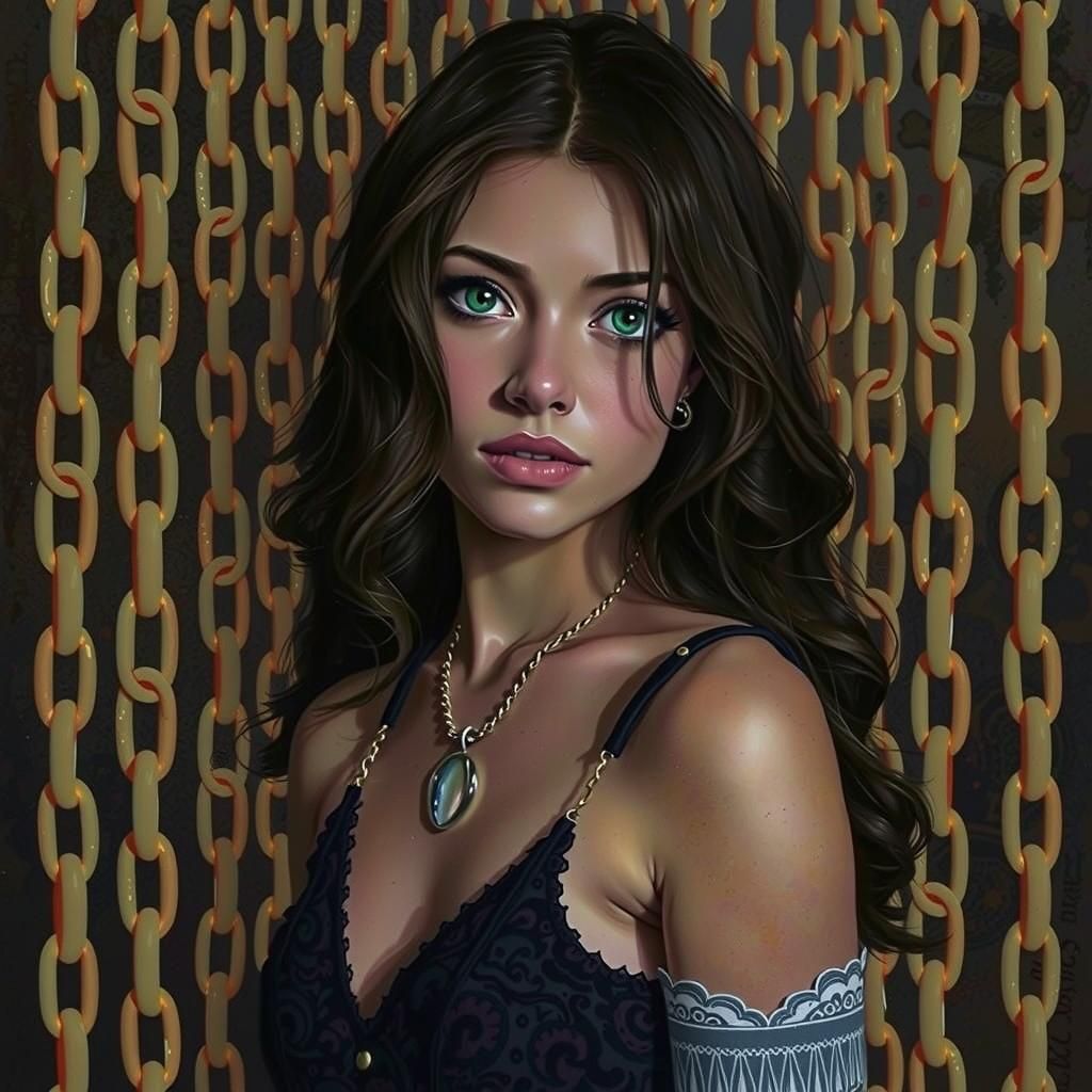 Watercolor and Ink Portrait Painting