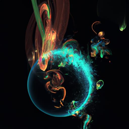 Planets Making Music: Abstract Art in Complementary Colors